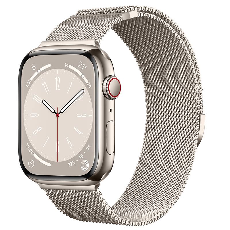 Armband Milanese Apple Watch Series 9 41mm Starlight