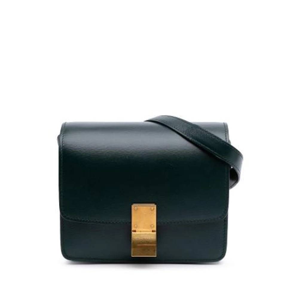 Celine Vintage Pre-owned Classic Box Skuldertaske - Vintage - Dame - Grøn - ONE SIZE - Uld