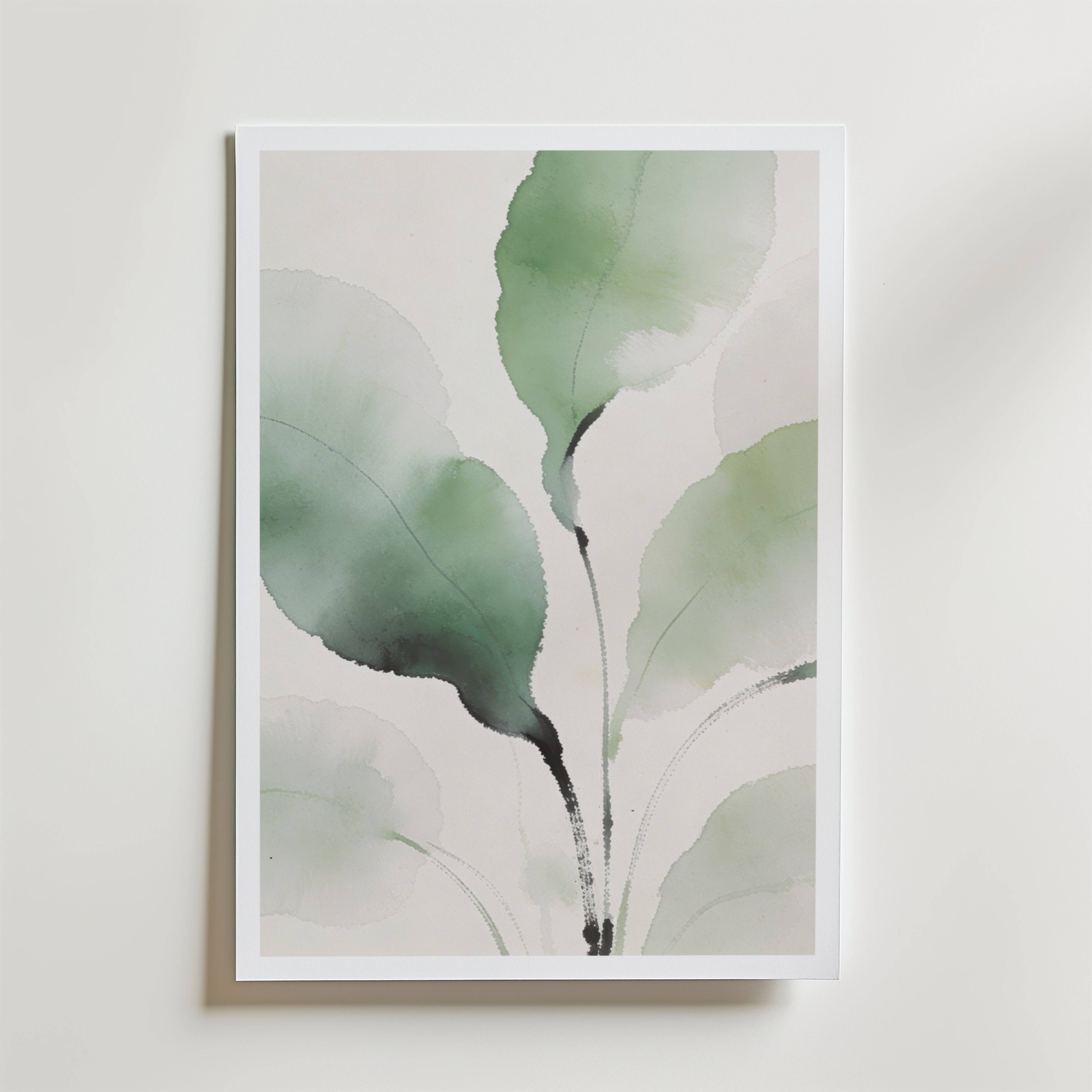 Verdant Flow Harmony Poster - Premium Canvas 100x140 cm