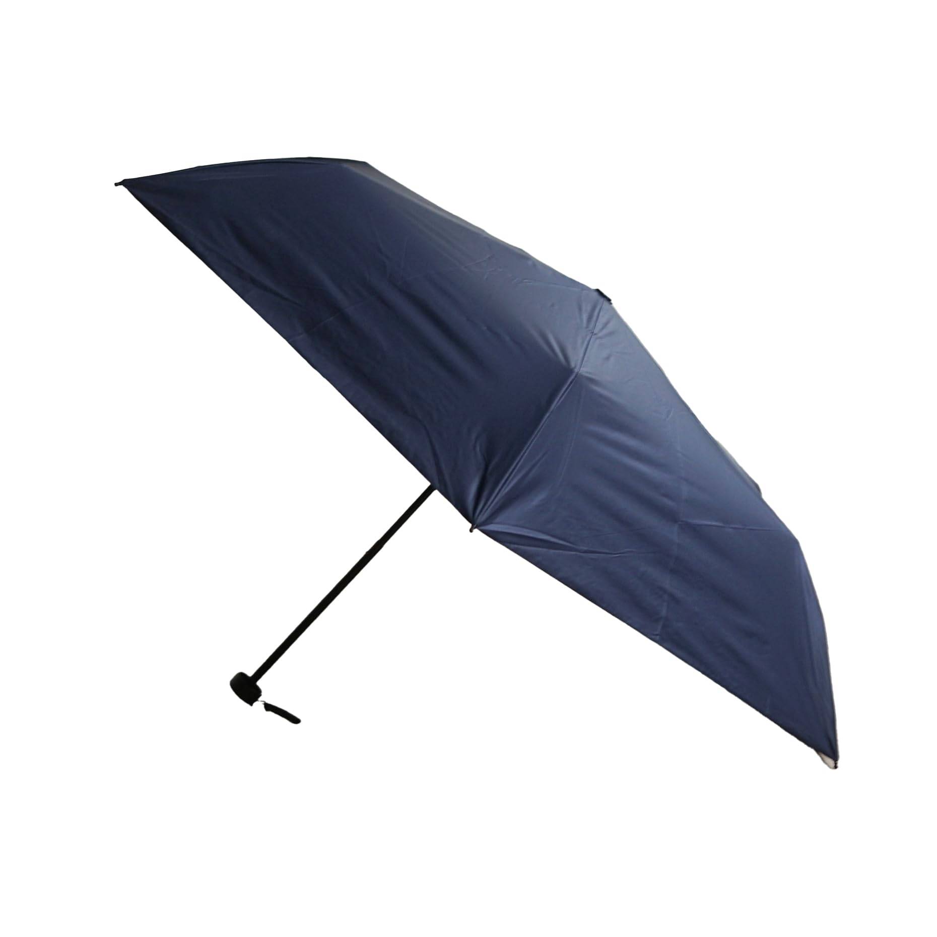 Komiya Shoten Folding Umbrella for Men and Perfect for Sun and UV Solid 60cm Women, Rain, Protection, Wind-Resistant Ribs, 100%+ Shading, Color,