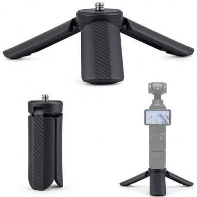 Mini hopfällbart 1/4'' stativ, kompatibelt med Pocket 3, Osmo Action 4/5 Pro och kameror, bärbart skrivbordshandtag, lämpligt för vloggfilmning, resor - Svart (Ministativ)