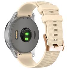 18mm 20mm Rem til Garmin Venu Sq 2 Plus Vivoactive 4S Smartwatch Rem Armbånd Venu 3S 2S Vivoactive 3 5 Udskiftning Rem Beige Beige 20mm For Venu Sq