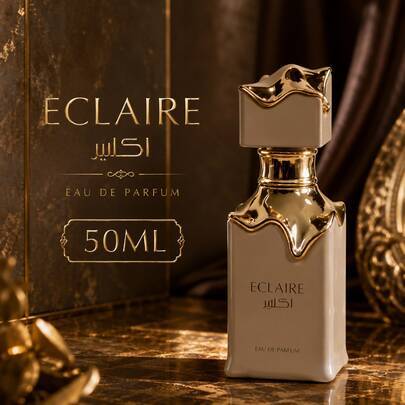 Lattafa Eclaire EDP 50ML damparfym, långvarig söt doft av vanilj, karamell och mjölk, Halloween-present, julklapp
