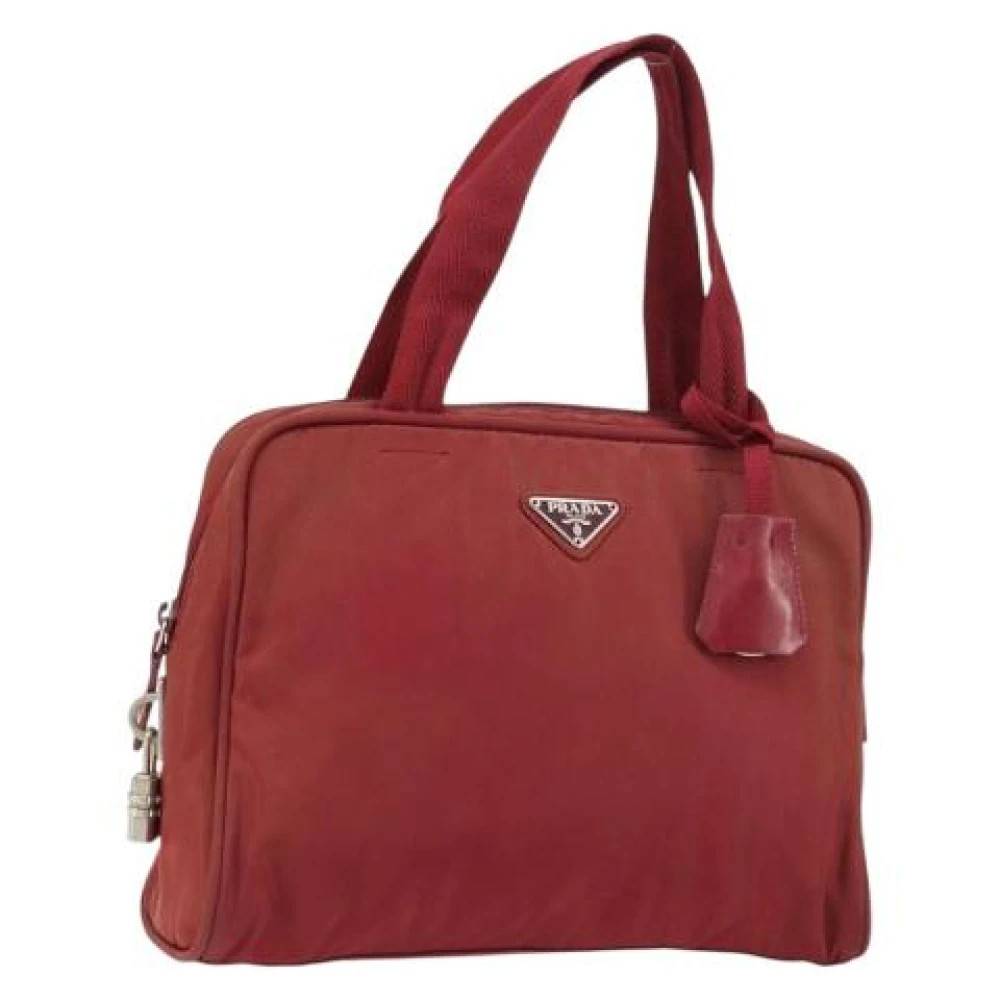 Prada Vintage Pre-owned Vintage Håndtaske - Vintage - Dame - Rød - ONE SIZE - Nylon