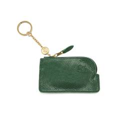Coin Case Coin Purse Leather Genuine Leather Cowhide Unisex Green Green [IL BISONTE] Women's Men's grön