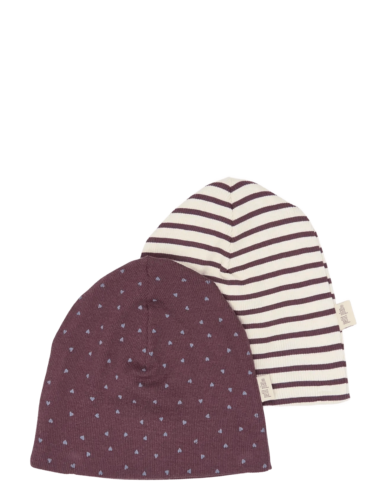 PETIT PIAO Ppsky Beanie 2-Pack | Burgundy | 68/80