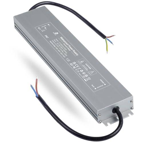 LED Transformator 24V 200W Drivrutin, IP67 Ultratunna Strömförsörjning AC till DC 8.3A, Konstant Spänning Vattentät Adapter för Inomhus Utomhus Strip Ljus G4 MR11 MR16 Glödlampor CCTV, DUSKTEC