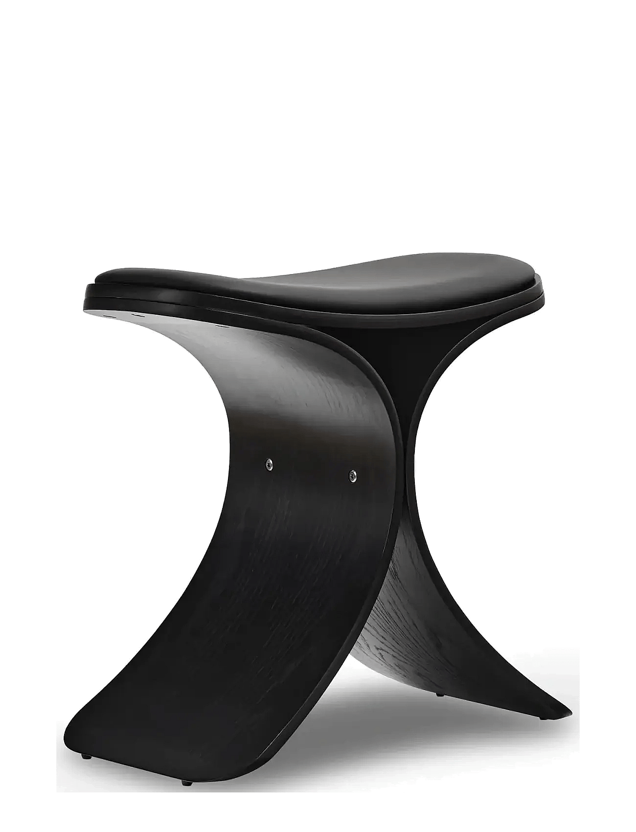 Gejst Luno Stool Black Oak/ Black Leather - Black - 45X48X28