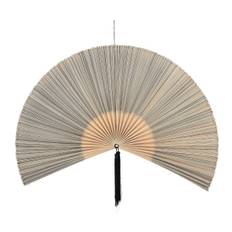 Bloomingville Jaime Vifte vægdekoration - natur/sort bambus - 145 cm