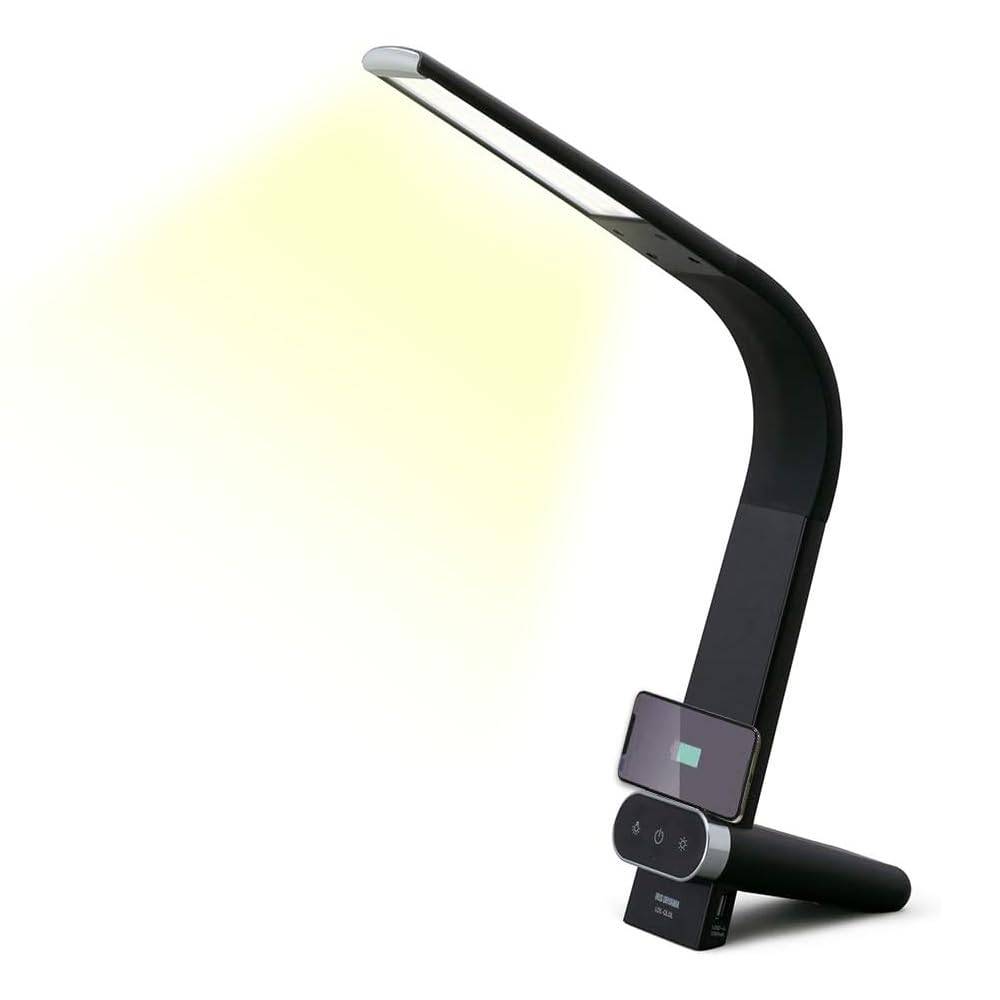 IRIS OHYAMA Desk Lamp Charge your smartphone just by placing it on the Features Qi wireless USB power 3 color infinitely dimmable and high color