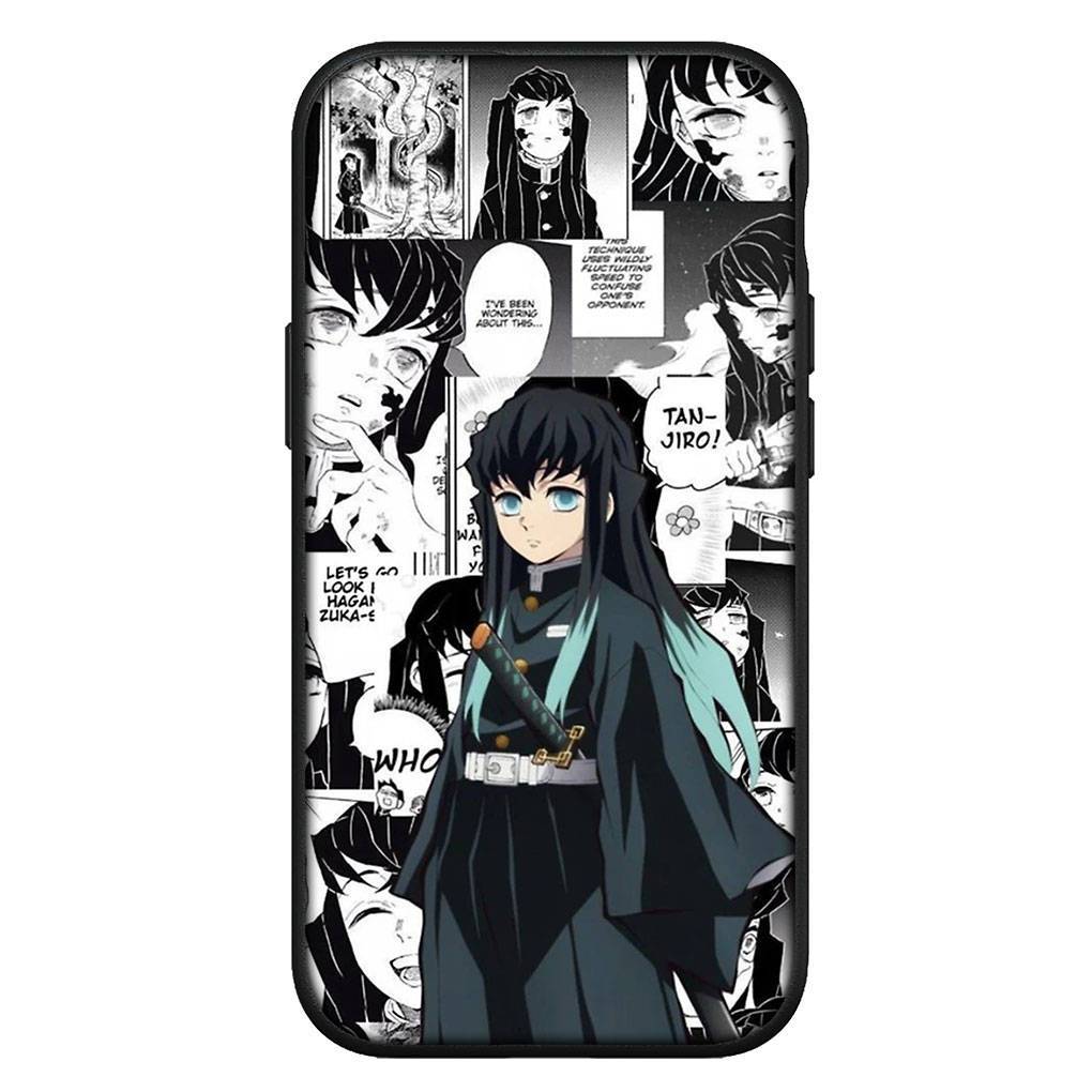 för Samsung Galaxy S24 S23 iPhone 16 15 14 Xiaomi Redmi Note 13 12 11 Plus 9 Pro Max X XR Mobilskal Muichiro Tokito Demon Slayer Tanjiro OPPO Huawei for Xiaomi Poco F5 Pro 5G ecru
