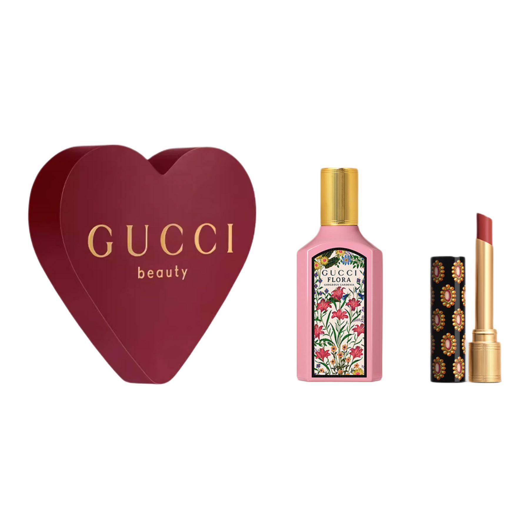Gucci Flora Gorgeous Gardenia Eau De Parfum Med Läppstift Set