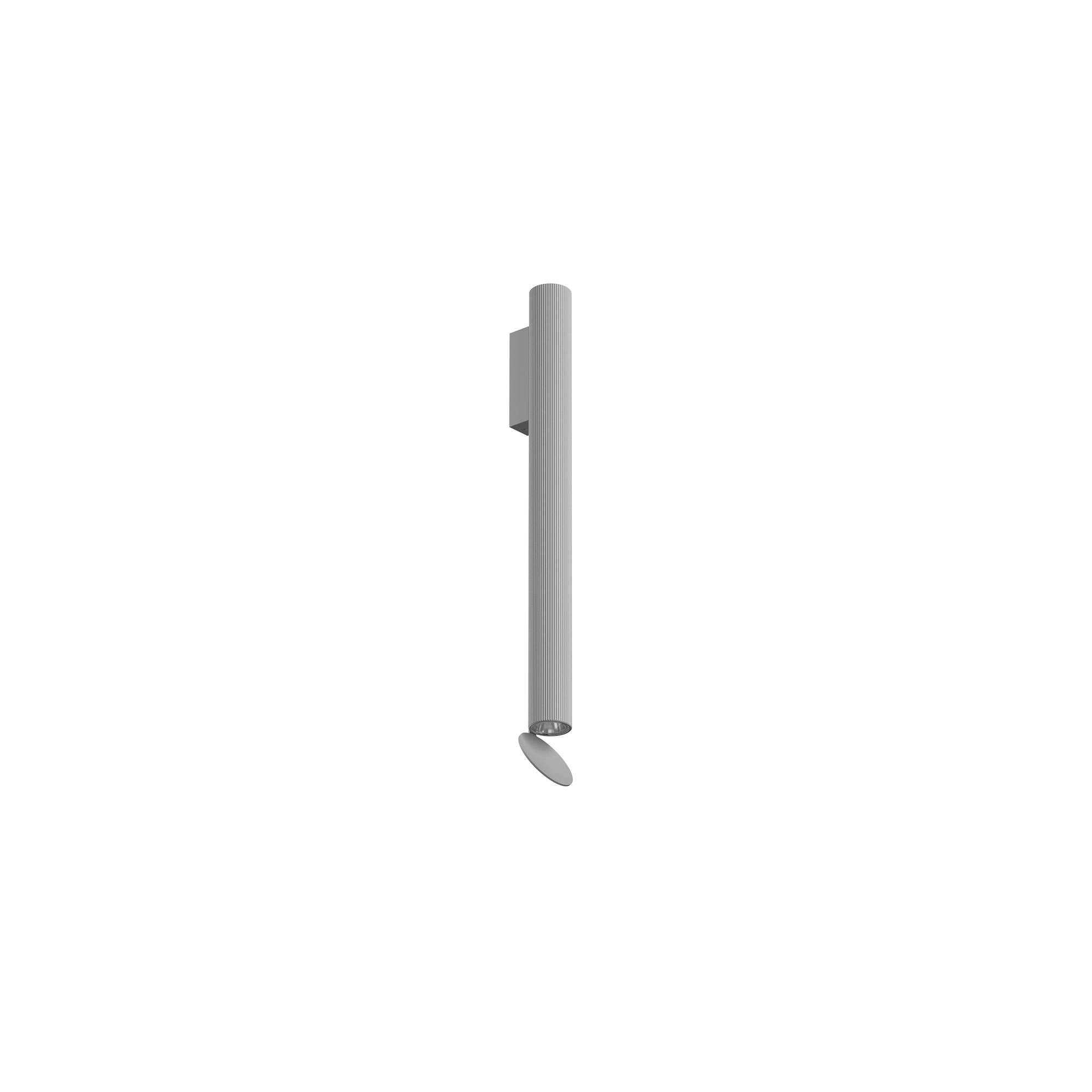Flos - Flauta H500 Riga Outdoor, Grey, Inkl. 12W LED 2x555lm 2700K - Vägglampor utomhus - Patricia Urquiola - Grå