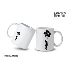URBAN.ITY Banksy Ceramic Mug 325ml - Flying Balloons Girl