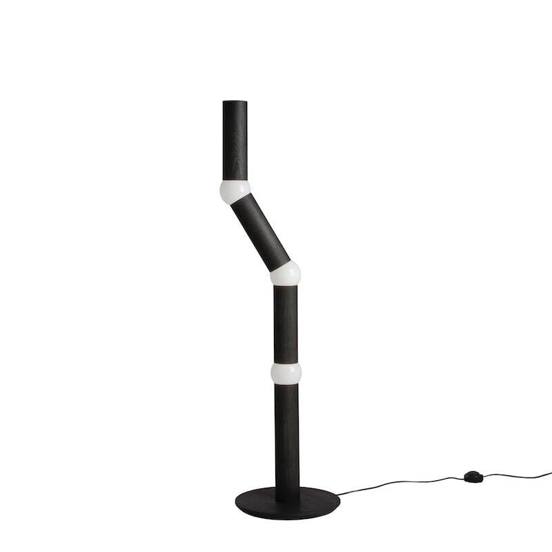 Oblure Lightbone golvlampa svart/ek