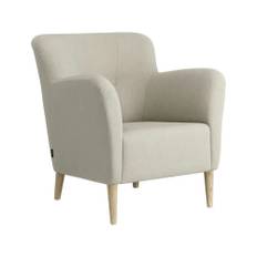 Swedese Nova Easy Lounge Chair - Oljad Naturlack Romo Linara 05 Porridge
