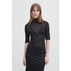 Mock Neck Frill Top