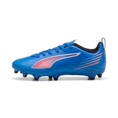 PUMA ULTRA 6 PLAY FG/AG Football Boots Youth, Shoes, Ultra Blue/White/Glowing Red, 33