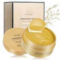 LOPHE Under Eye Patches, Collagen Fuktgivande Under Eye Mask för svullna ögon, Dark Circles Bag, Förbättra linjer och rynkor, Näring, Fast Hydrate Eye Mask (guld, 30 par)