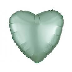 AMSCAN Lustre Mint Green folieballonhjerte 43 cm bulk 9914108-92