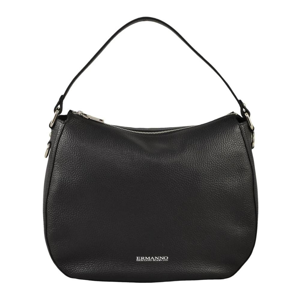 Ermanno Scervino Læder Skuldertaske - Tasker - Dame - Sort - ONE SIZE - Uld