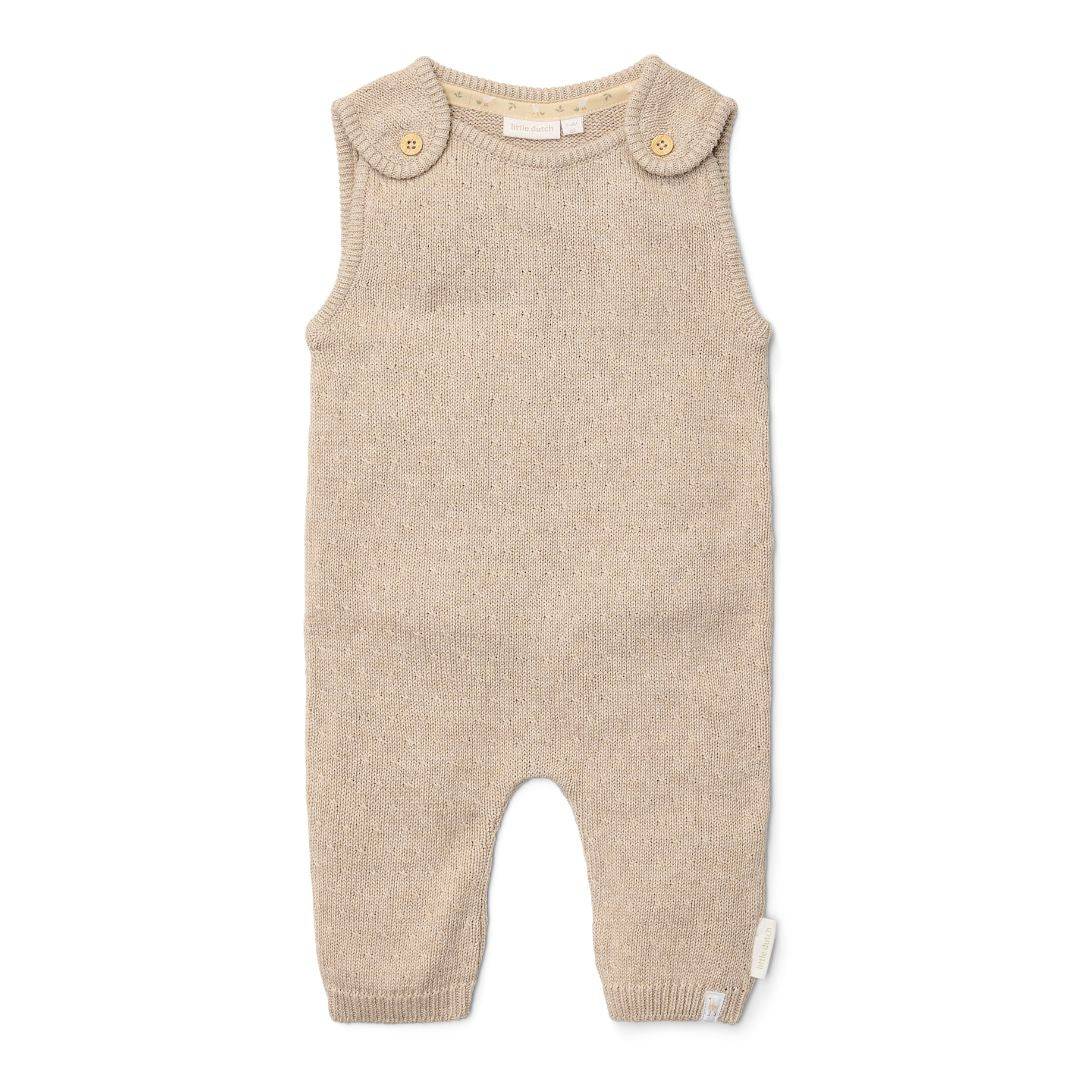 Heldragt strikket, soft beige - 74 - Little Dutch