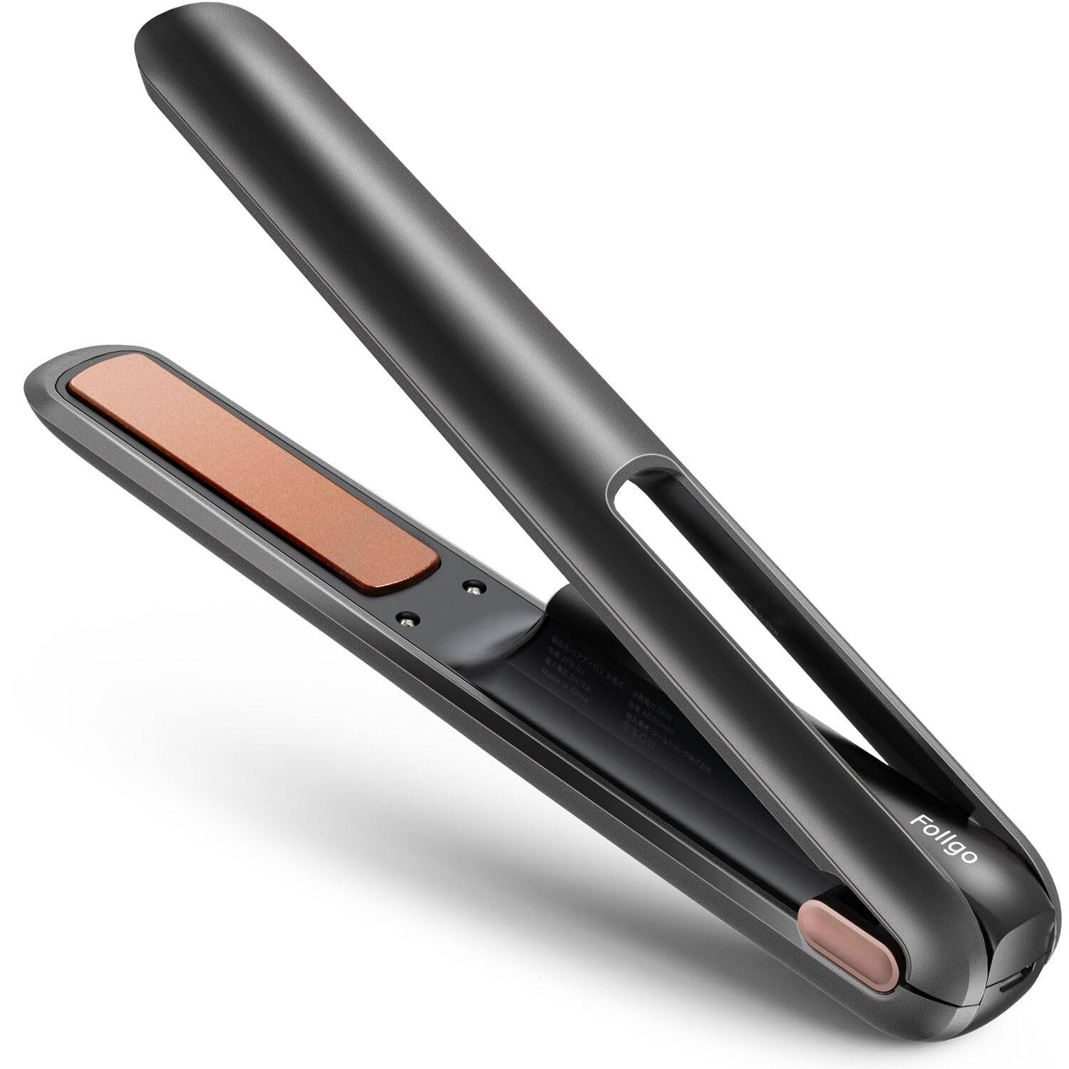 Cordless Hair 4 Temperature Auto Perfect for Business and Not 2-Way Curling/Straightening Iron, 18mm, Type-C Charging, Settings, Power-Off,