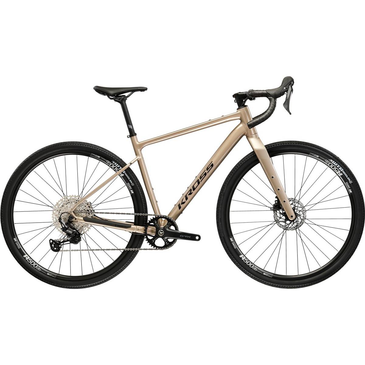 Gravel Bike Kross Esker 5.0 Titanium/Black XL - Svart Beige ( )