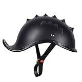 Retrohjälm, skoterhjälm, halvskalshjälm med ECE, retro motorcykelhjälm, mopedhjälm, skyddshjälm unisex C, M55–57 cm