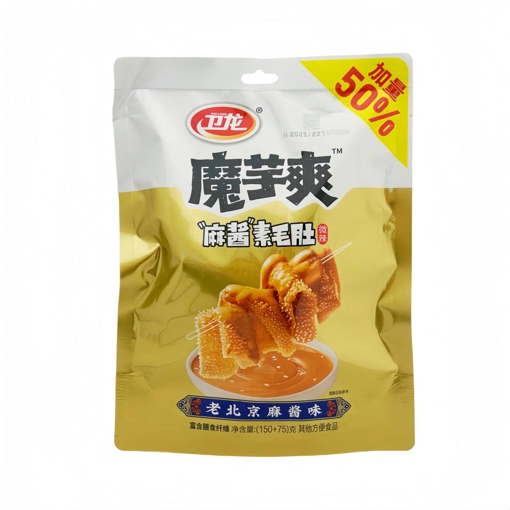 Konjac Snacks Sesampasta/Lätt Stark Smak 225g MYS Wei Long Kina