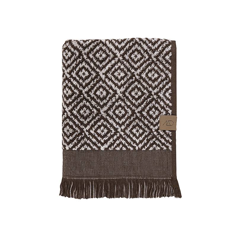 Mette Ditmer Morocco Håndklæde Chocolate/Off-white 35x55 cm 2-pak