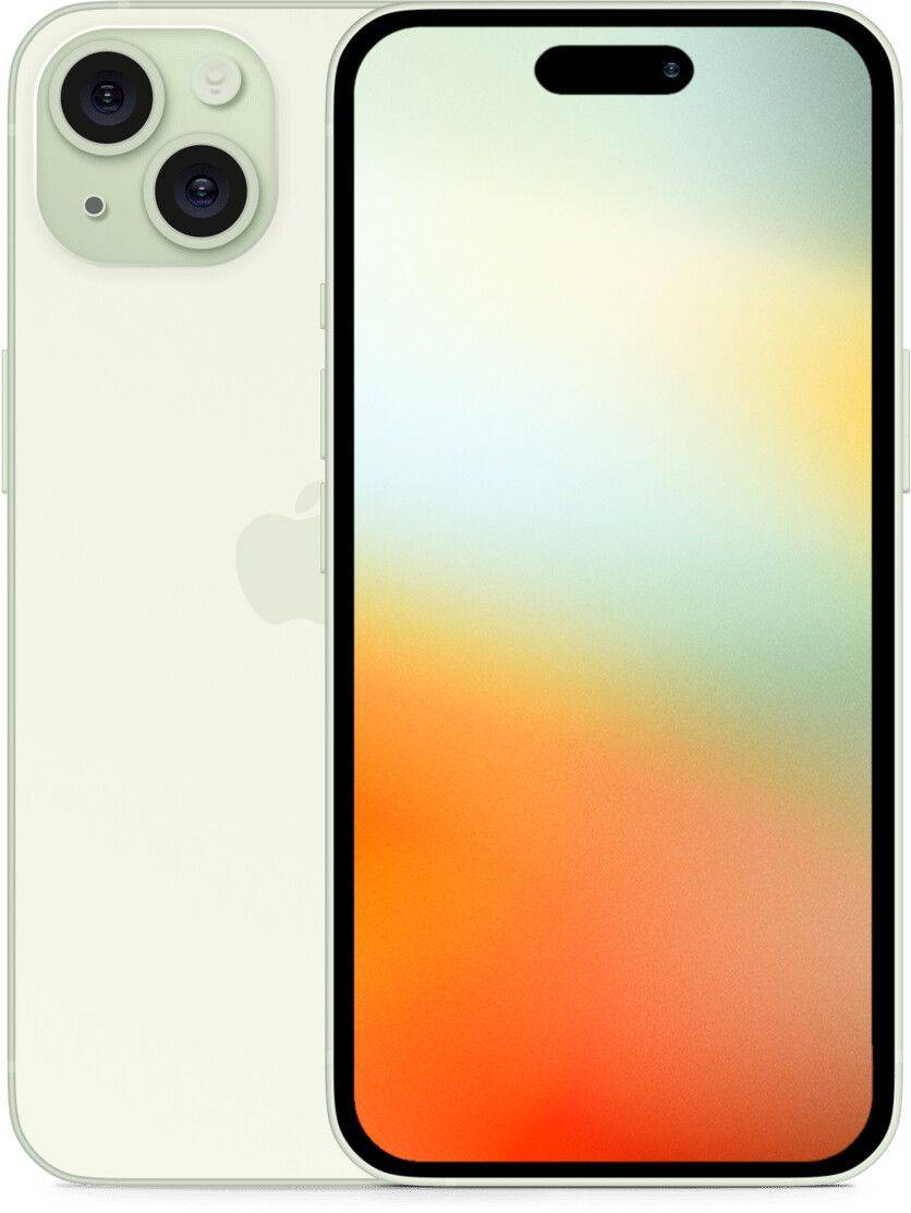 Begagnad iPhone 15 Plus - garanti - ett års garanti - Utmärkt kosmetiskt skick - 128GB - Grön (128 GB)