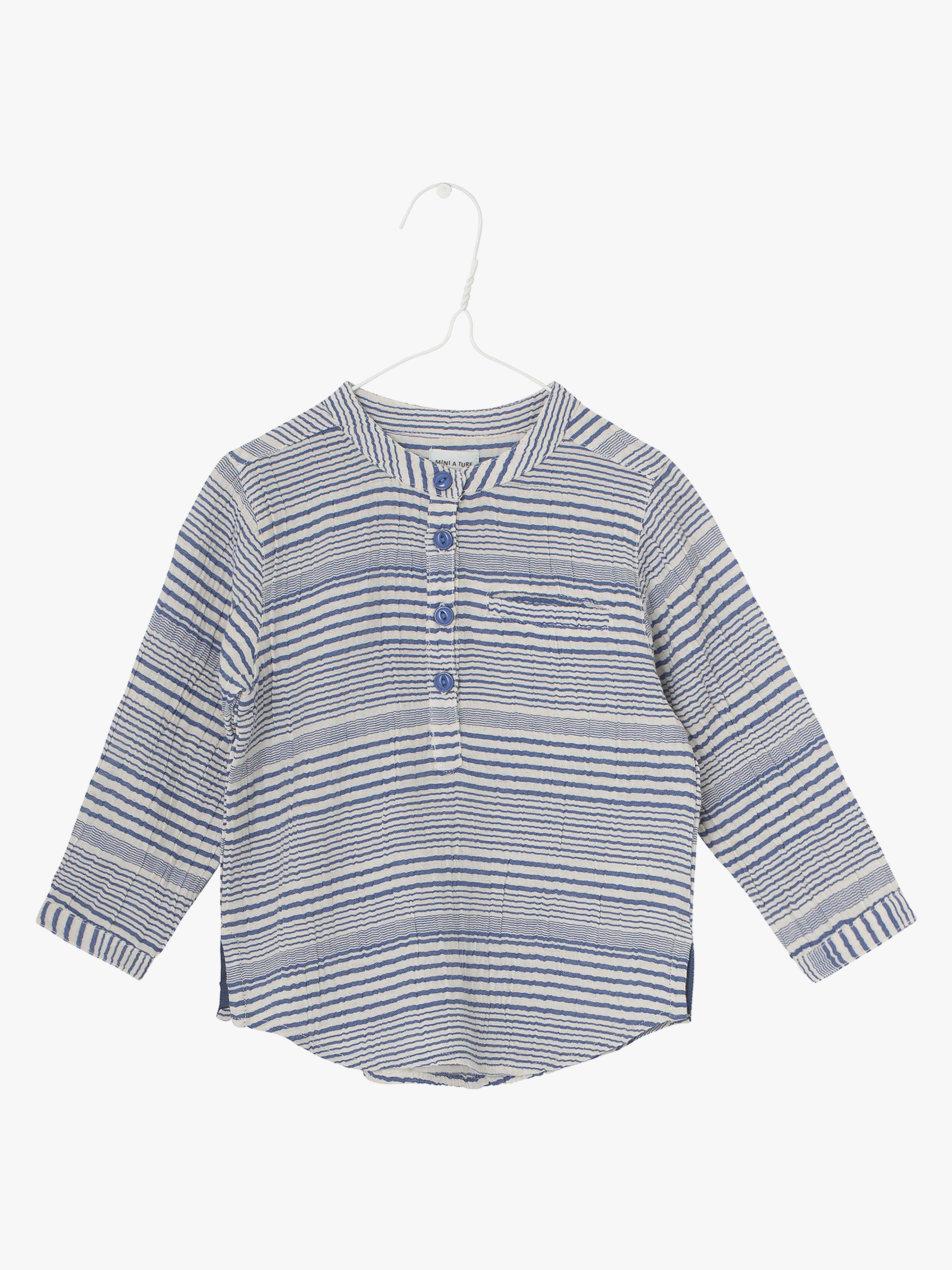 MINI A TURE Lai Skjorta, Navy, 68