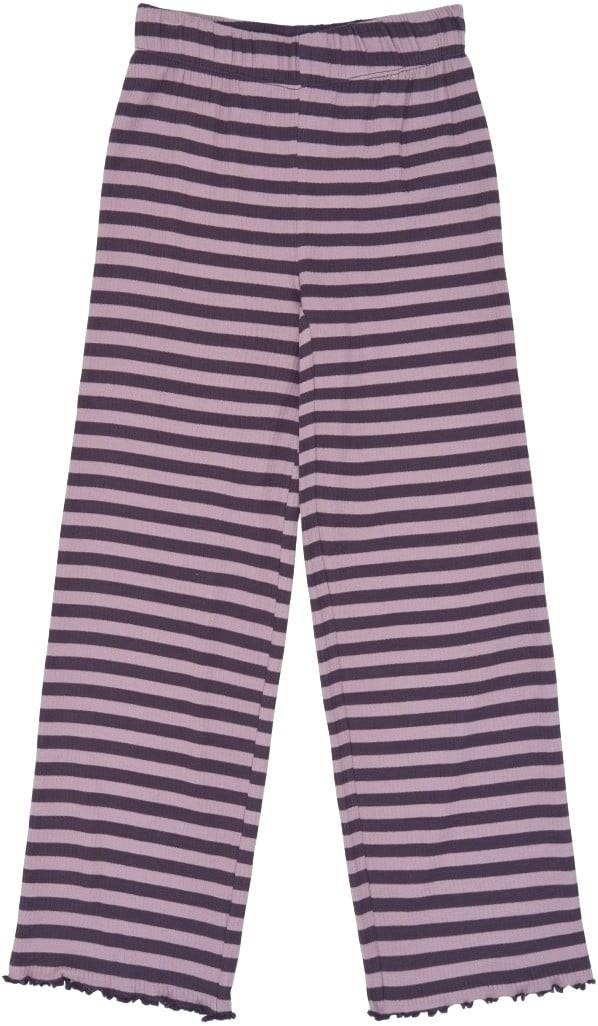 The New Tnmoore Wide Rib Pants Stl. 110-116 cm/5-6 år unisex - Byxor Från Magasin - Sweet Grape Strip (110-116 cm/5-6 år)