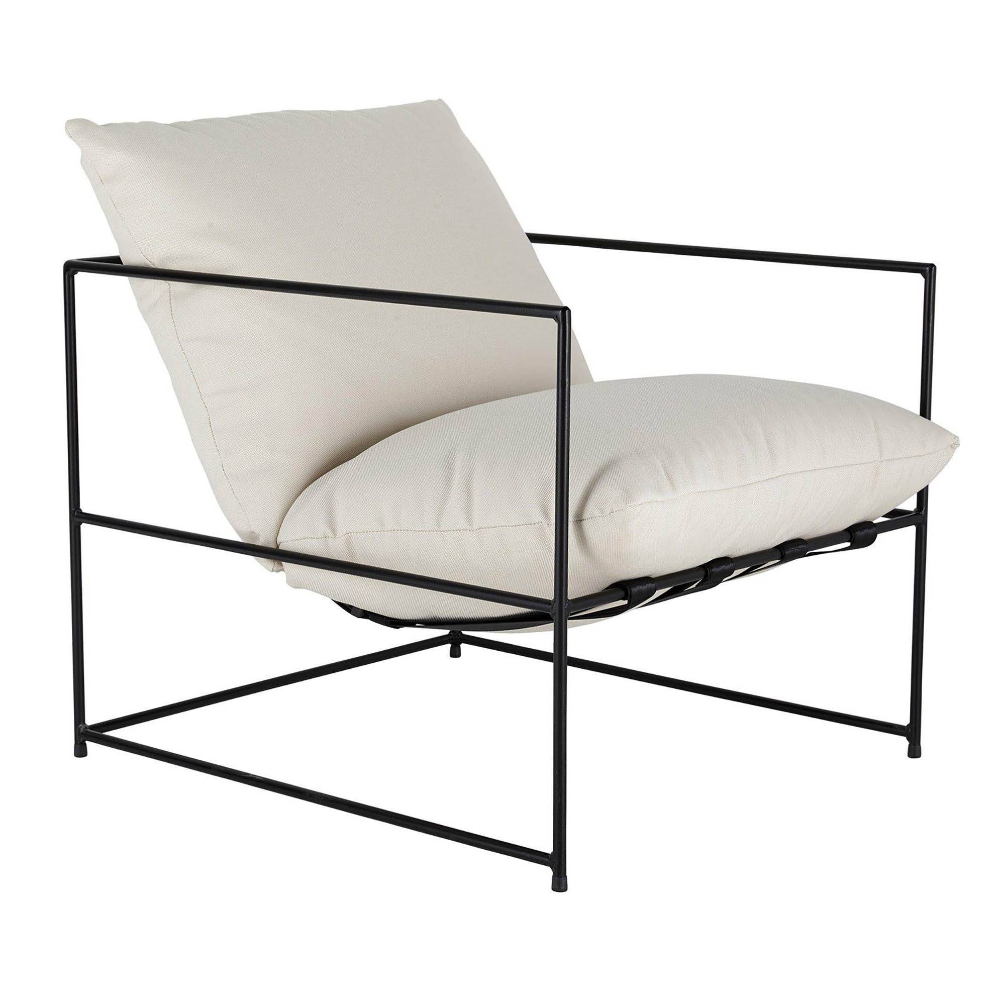 Cannes fåtölj sandmelerad - Svart/Beige