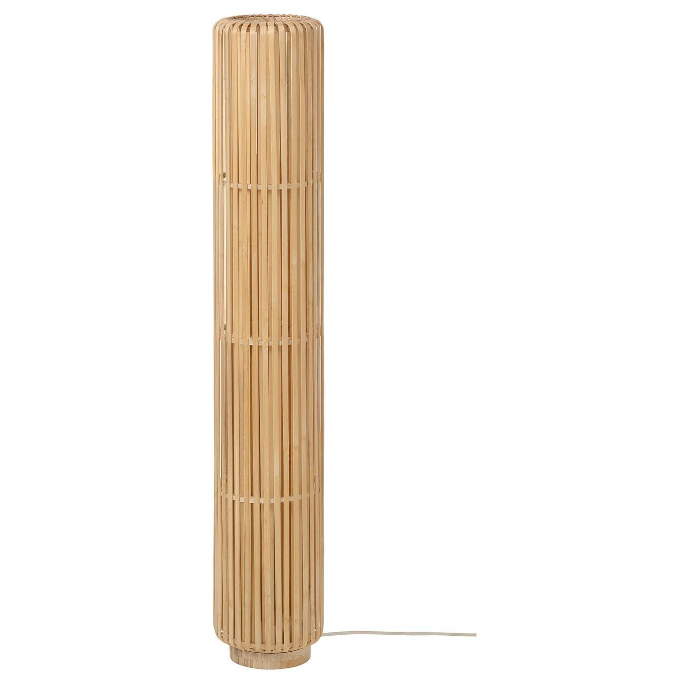 VARPTROSS golvlampa, bambu, 118 cm