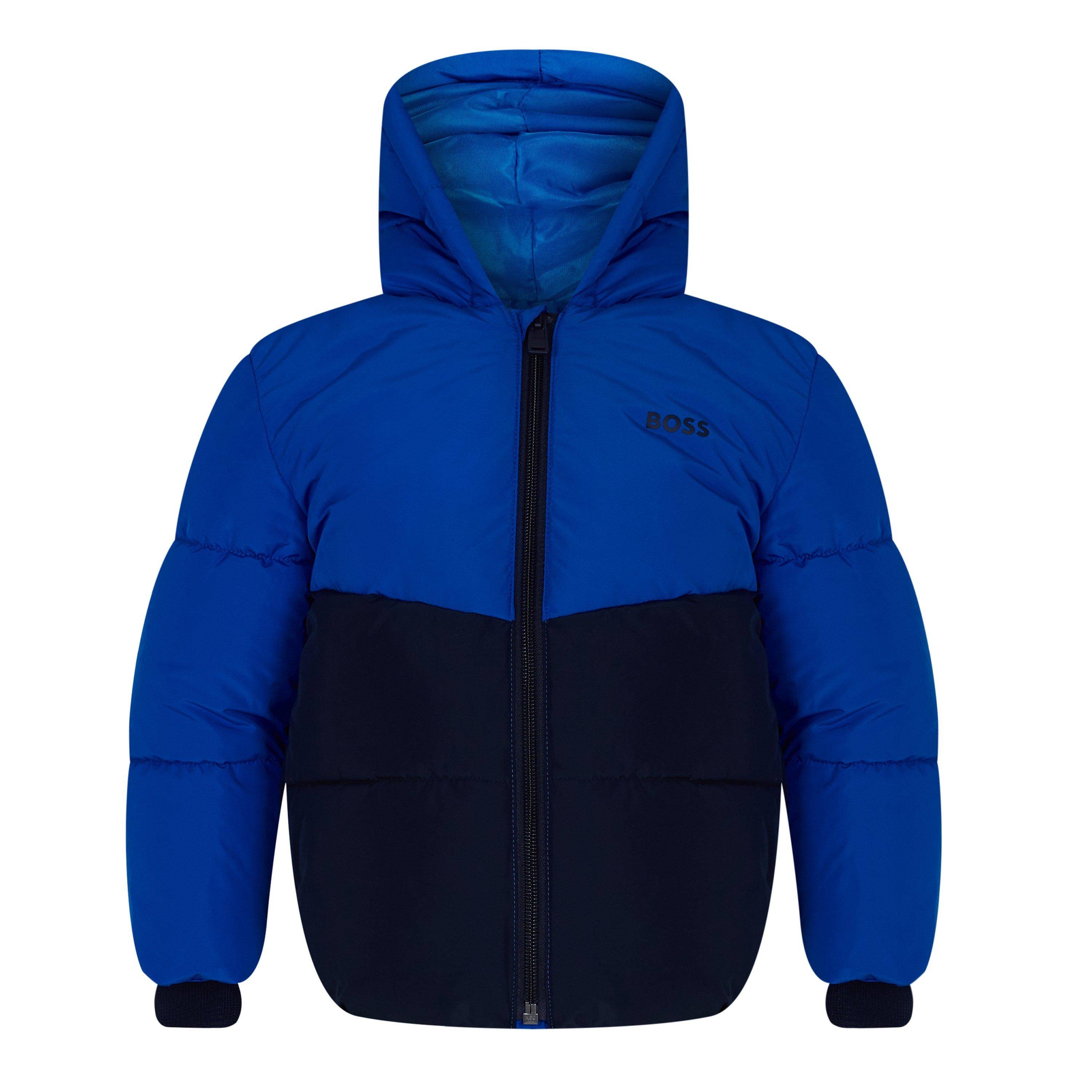 Boss Kids' Insulated Hooded Short Puffer Jacket