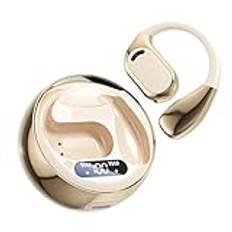 Wireless Ear Clip Headphones Waterproof Earring Earphones, Flexible Earhooks Open Ear Earbuds with Mic for Men and Women, Sweatproof and Comfortable for Active Lifestyles
