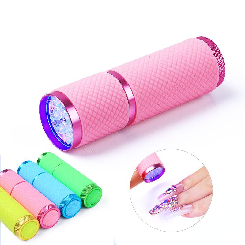 Misscheering Flashlight Handle UV LED Nail Lamp Polish Gel Dryer Manicure Accessory Machine Tools