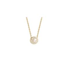 Blomdahl - G Brilliance Halo Pearl 8 mm, White Halsband, guld