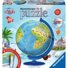 Ravensburger Pussel -​ 3D-​pusselboll -​ Barnens Glob på Tyska, 180 bitar
