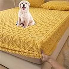 Elastic Bed Sheets, Elastic Bed Sheets Queen Size, Elastic Bed Sheets King Size, Elastic Bedsheets Queen Size Bed, Fixed Anti-Slip Fitted Sheet, For Single, Double and King-Size Beds(Yellow,200*220cm)