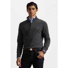 Polo Ralph Lauren WOOL QUARTER-ZIP JUMPER - Stickad tröja - dark charcoal heather