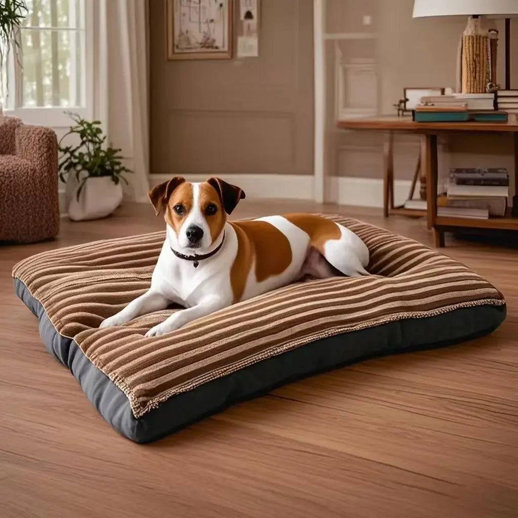 Corduroy Dog Bed Mat – Thick Washable Sofa Pad for Medium & Large Dogs - Brown / XXL 98x68x7cm / SP (XXL 98x68x7cm)