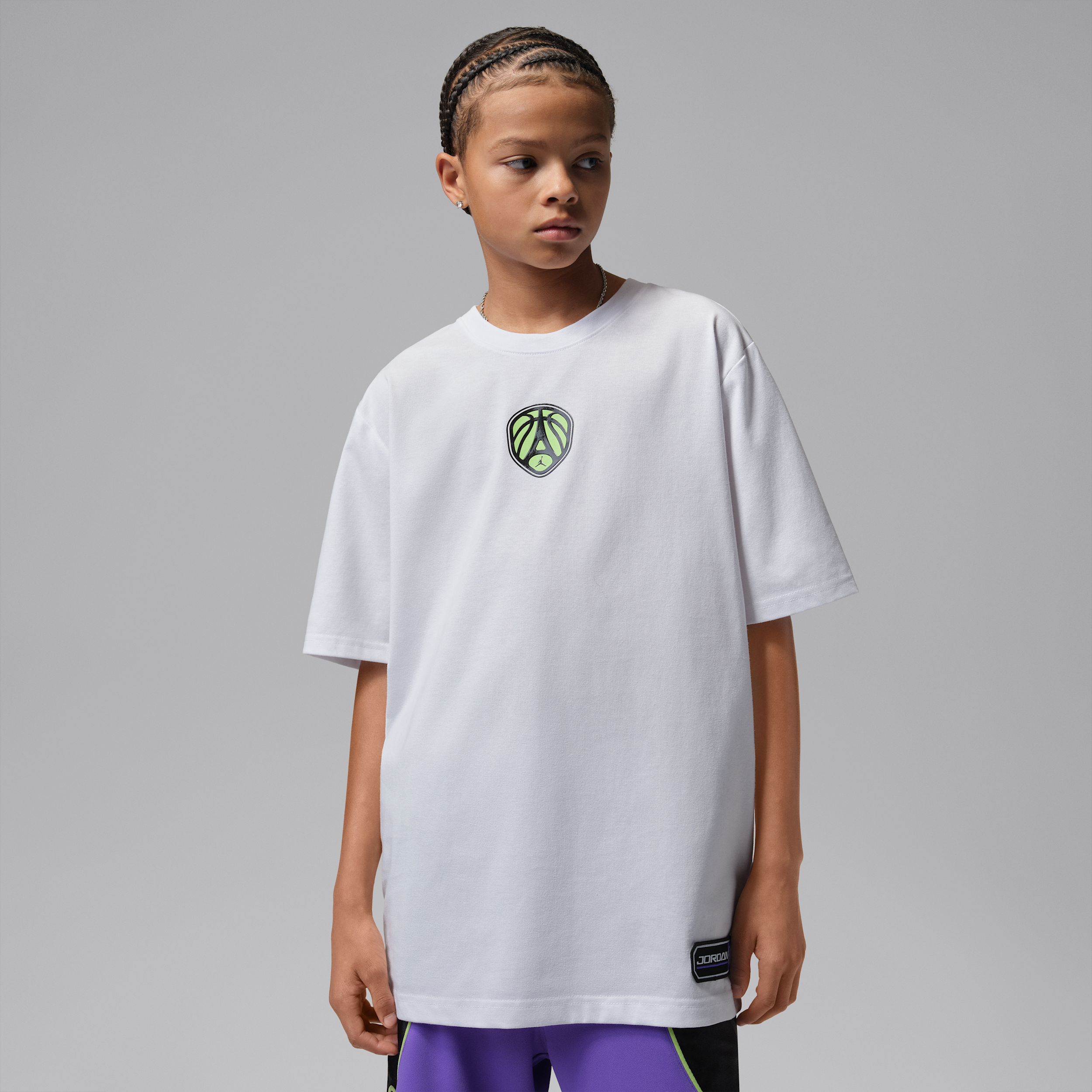 Jordan Quai 54 Dri-FIT Sport Statement-T-shirt til større børn - hvid