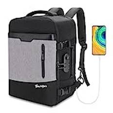 YOUNGOA Handbagage Kabinväska 40x20x25 cm för Ryanair Undersits Handbagage 20L Hyttstorlek YG063 (Grå)