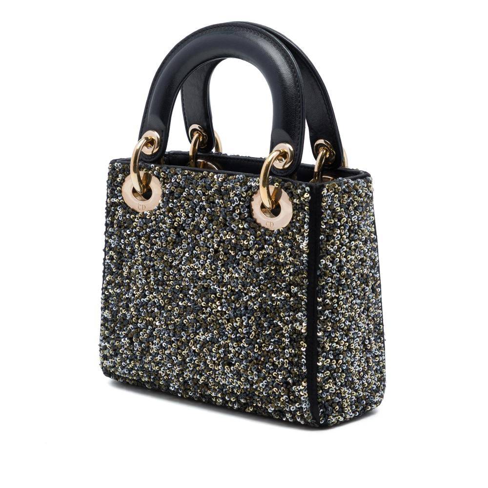 Dior Vintage Dior Lady Dior L 14cm x W 17.50cm x D 7cm - Håndtasker Satin hos Magasin.