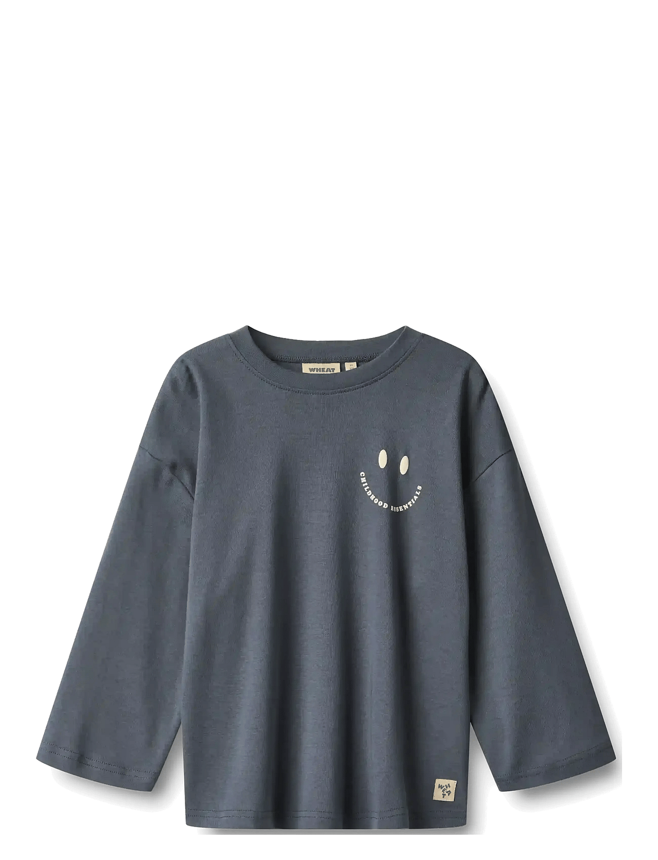 Wheat T-Shirt L/S Axe Print - Blue - 116