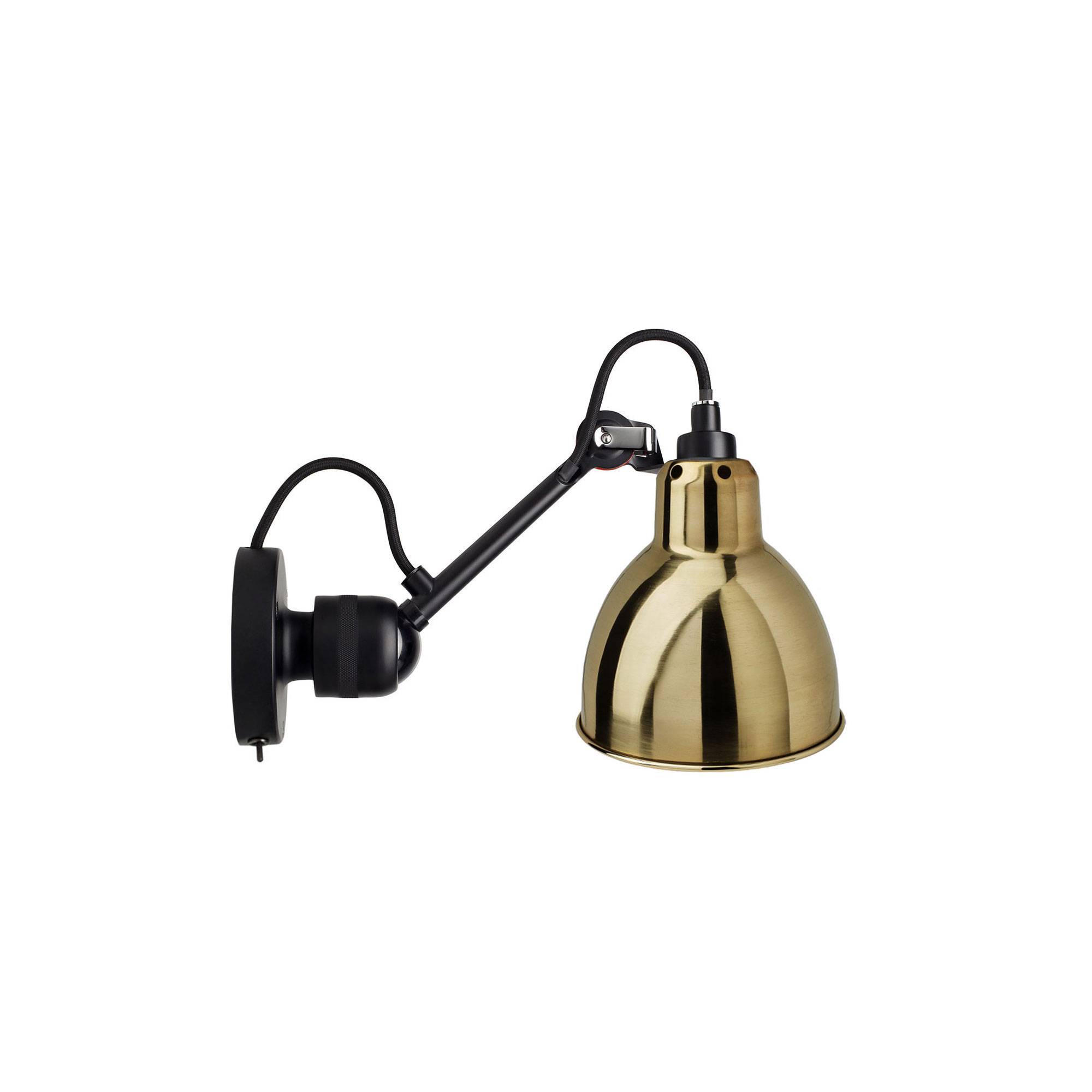 DCWéditions - Lampe Gras No304 SW - Round, Svart bas, Mässing - Sänglampor - Bernard-Albin Gras - Guld