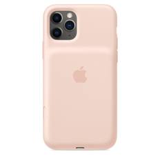 iPhone 11 Pro Max Smart Battery Case med Trådlös Laddning - Sandrosa - Rosa